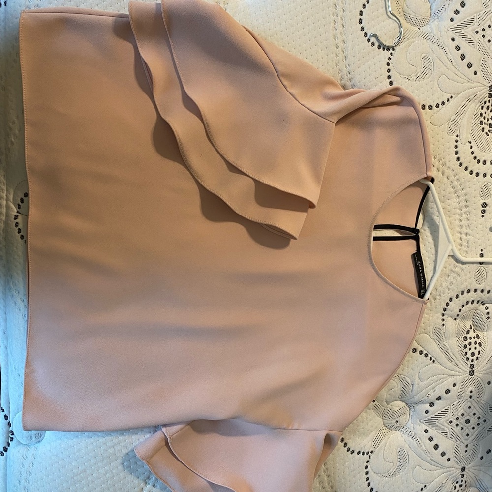 Zara blush blouse